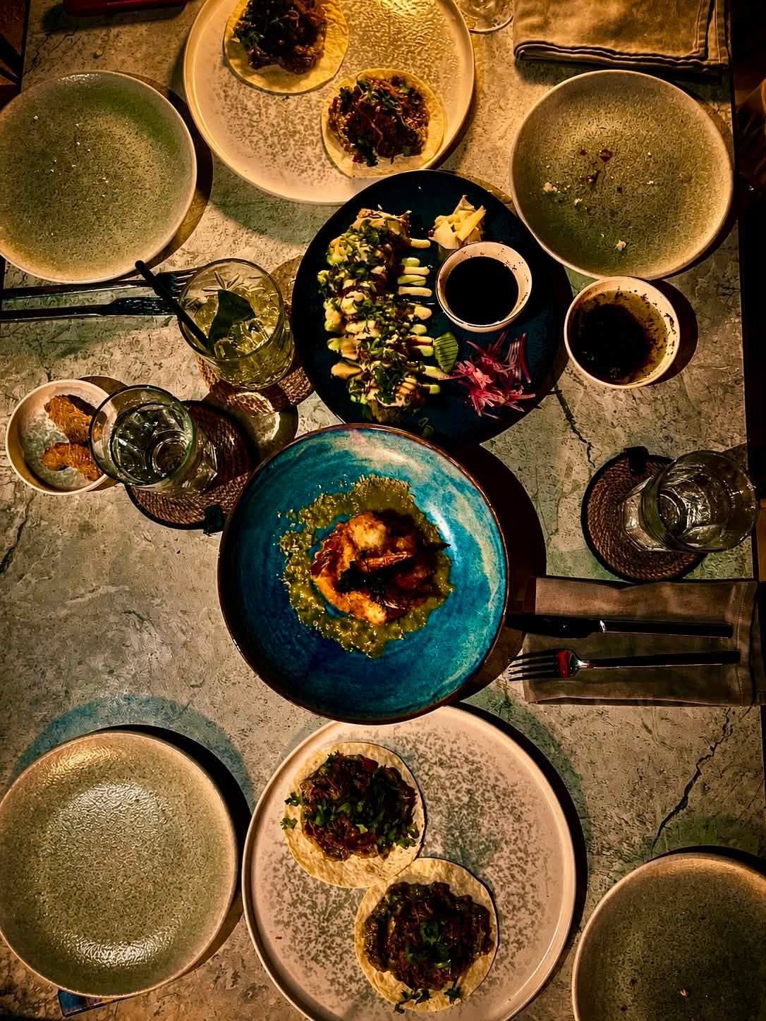 Mediterranean sharing plates served at Taraça, Kalkan